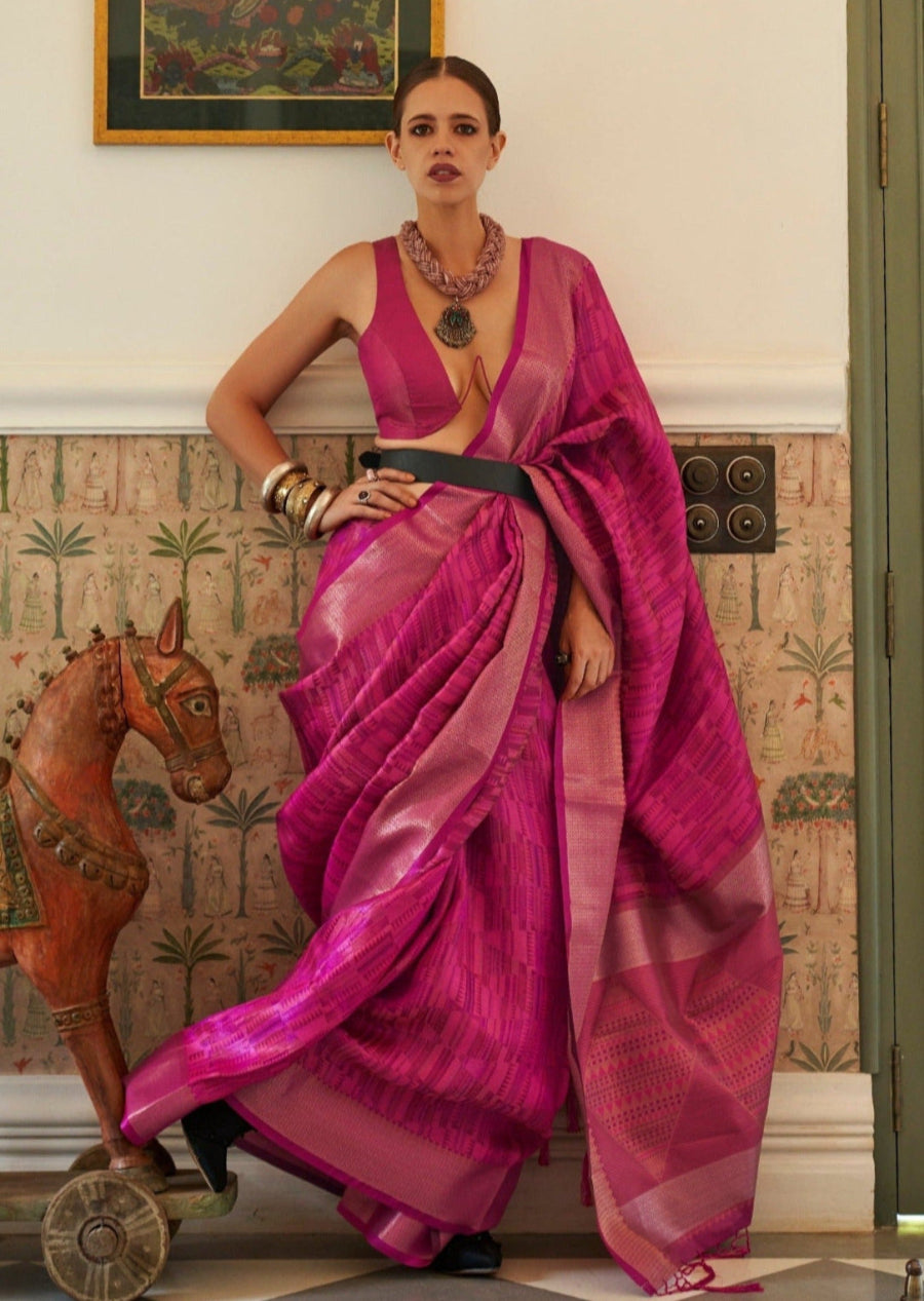 Pink bollywood saree online shopping for weddings.