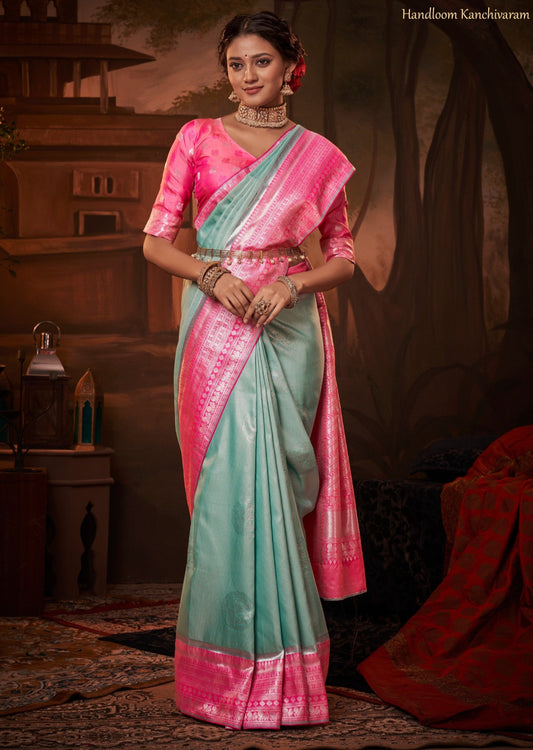 Pure Kanjivaram Silk Saree,with Brocade Blouse,beautifull Rich Pallu &women  Saree,indian Saree,wedding Saree ,party Wear Saree - Etsy